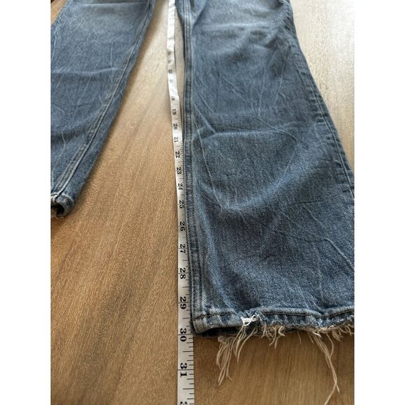 Abercrombie Curve Love Ultra High Rise 90s Straight Jean Medium Wash Size 25 - Picture 3 of 5
